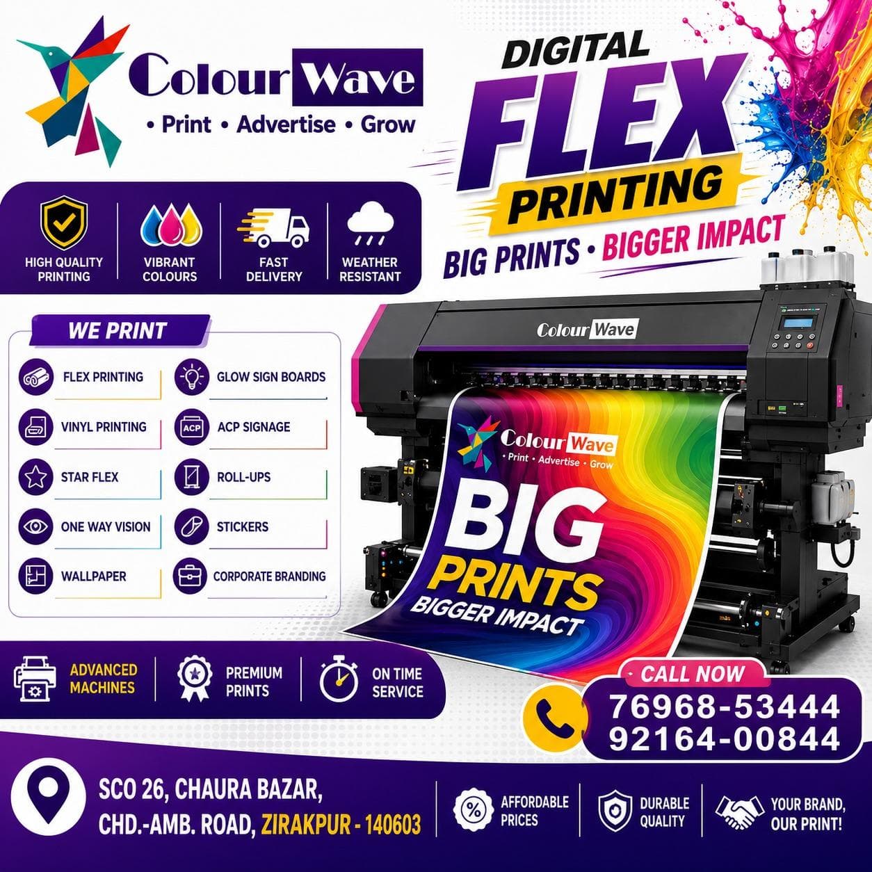 Large format flex printing